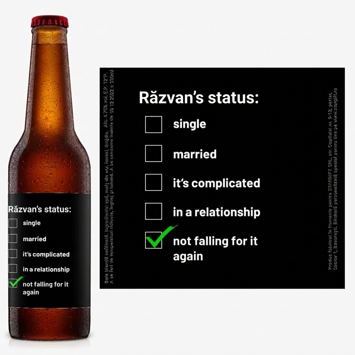 Bier met gepersonaliseerde tekst - Single