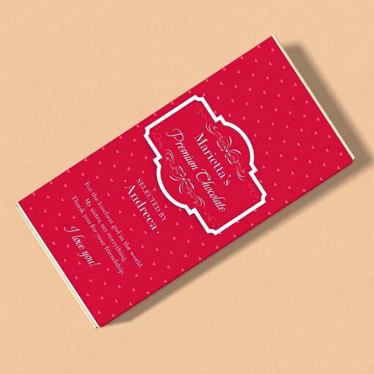 Chocolade met gepersonaliseerde tekst - Frans