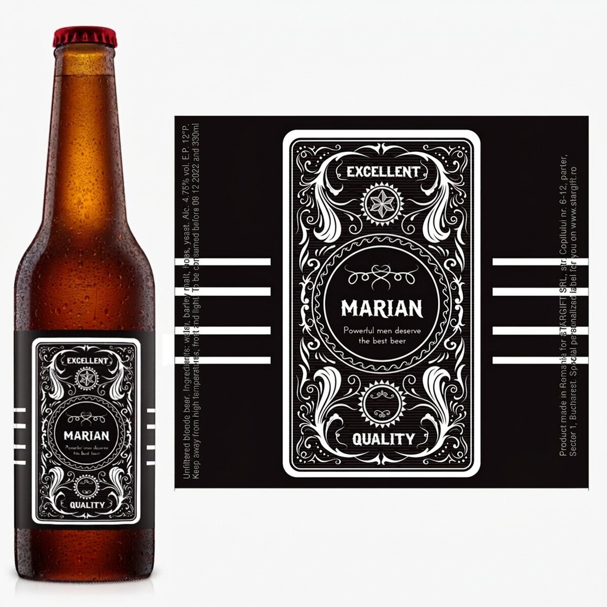 Bier met gepersonaliseerde tekst - Western