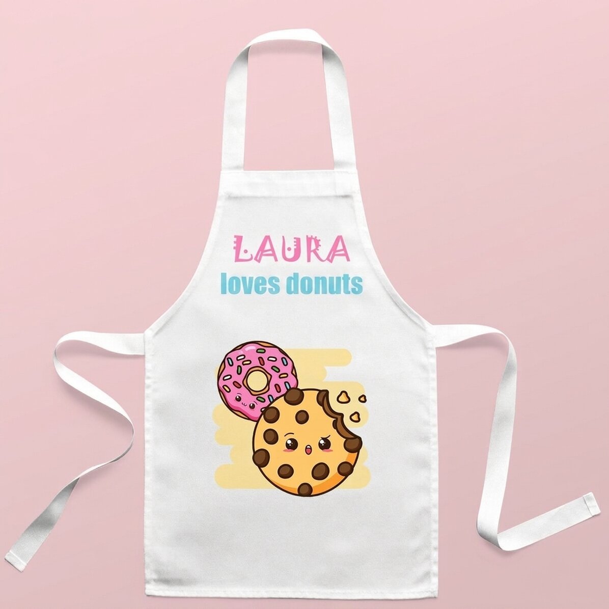Gepersonaliseerd T-shirt voor kinderen met tekst - Donutliefhebbers