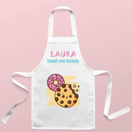 Gepersonaliseerd T-shirt voor kinderen met tekst - Donutliefhebbers