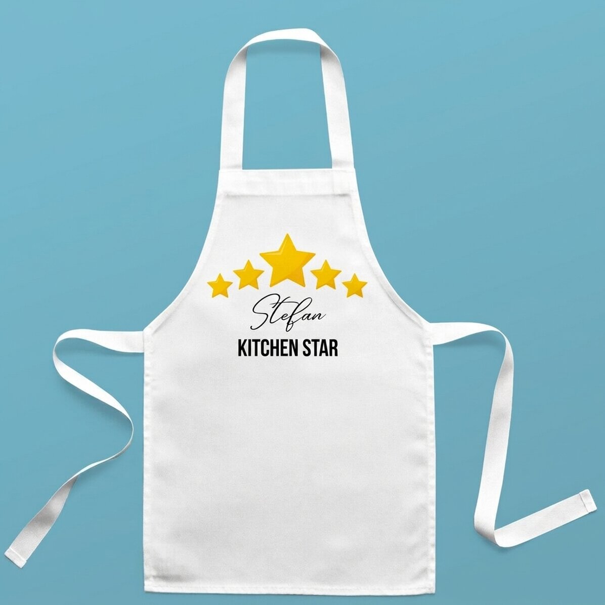 Gepersonaliseerd kinderkostuum met tekst - Ster in de keuken