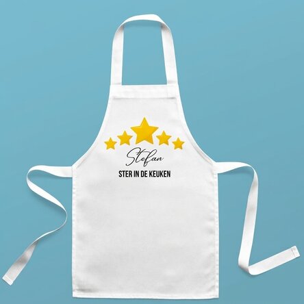 Gepersonaliseerd kinderkostuum met tekst - Ster in de keuken