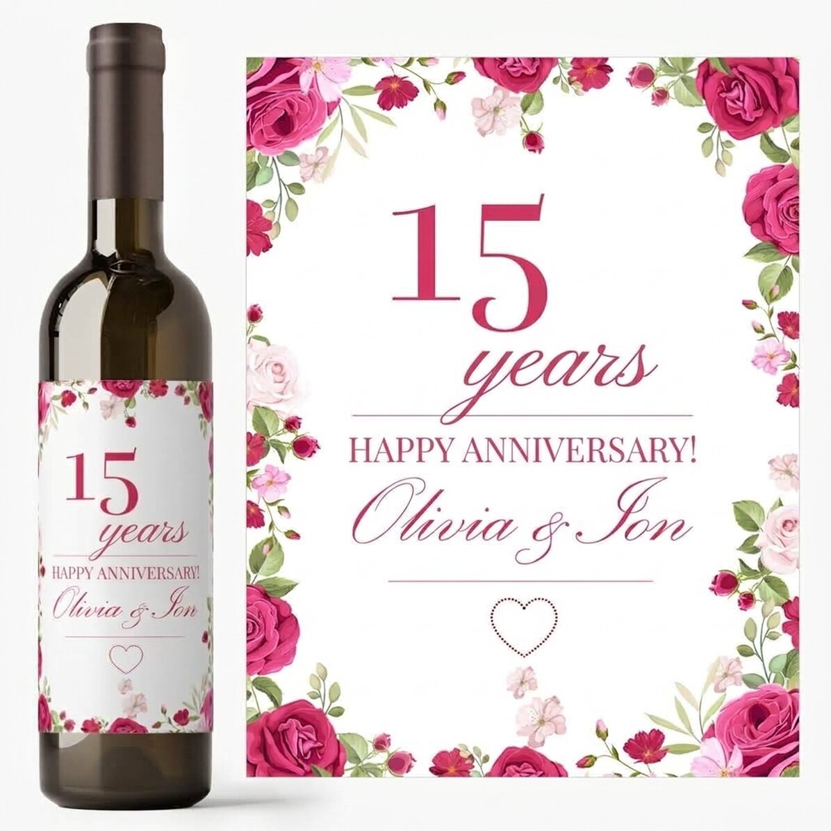 Wijn met gepersonaliseerde tekst - Samen
