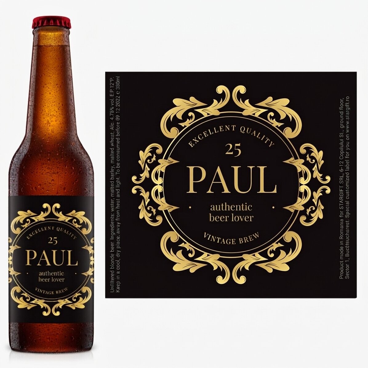 Bier met gepersonaliseerde tekst - Bierliefhebber