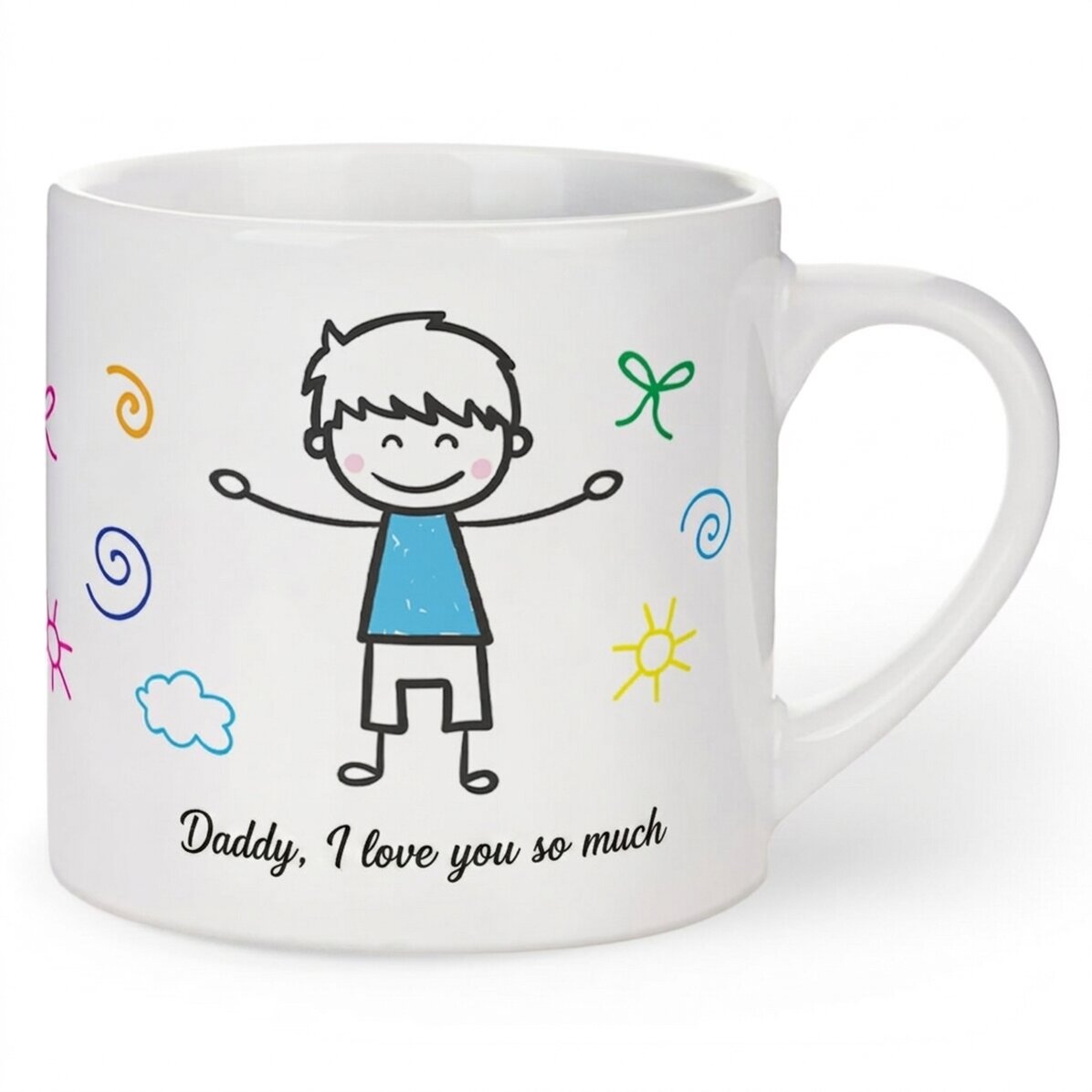 Gepersonaliseerde drinkbeker voor kinderen met tekst - Jongetje