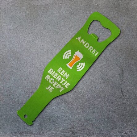 Gepersonaliseerde bieropener - Beer is calling you