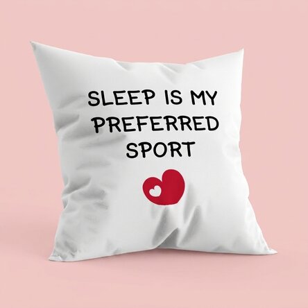Personalised cushion with text - Favourite sport