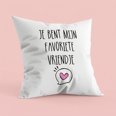 Gepersonaliseerd kussen met tekst - Favourite boyfriend