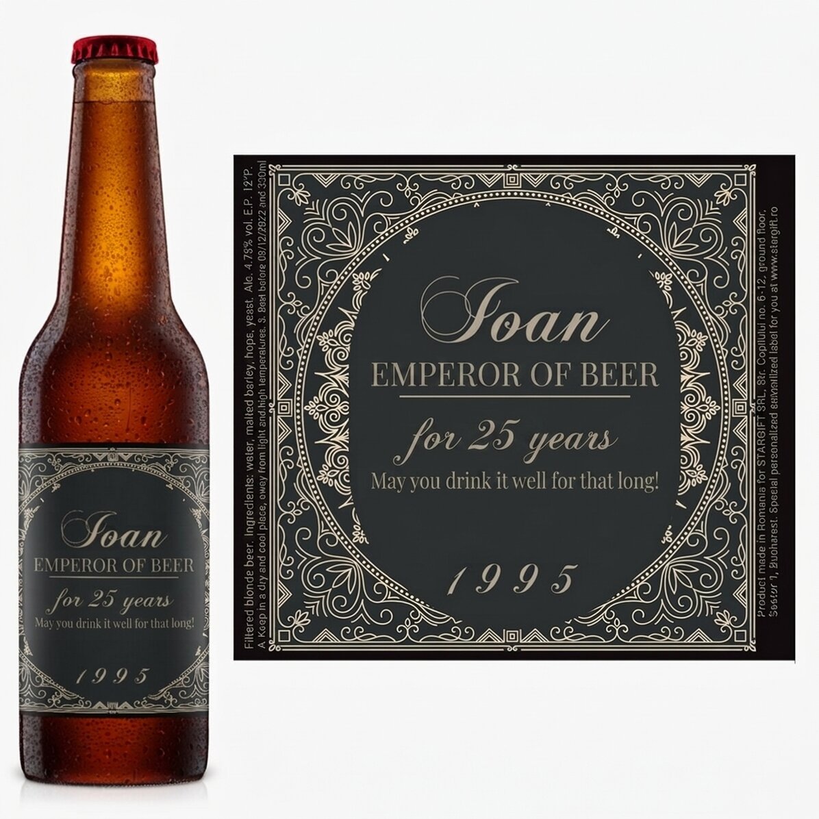 Bier met gepersonaliseerde tekst - De keizer van het bier