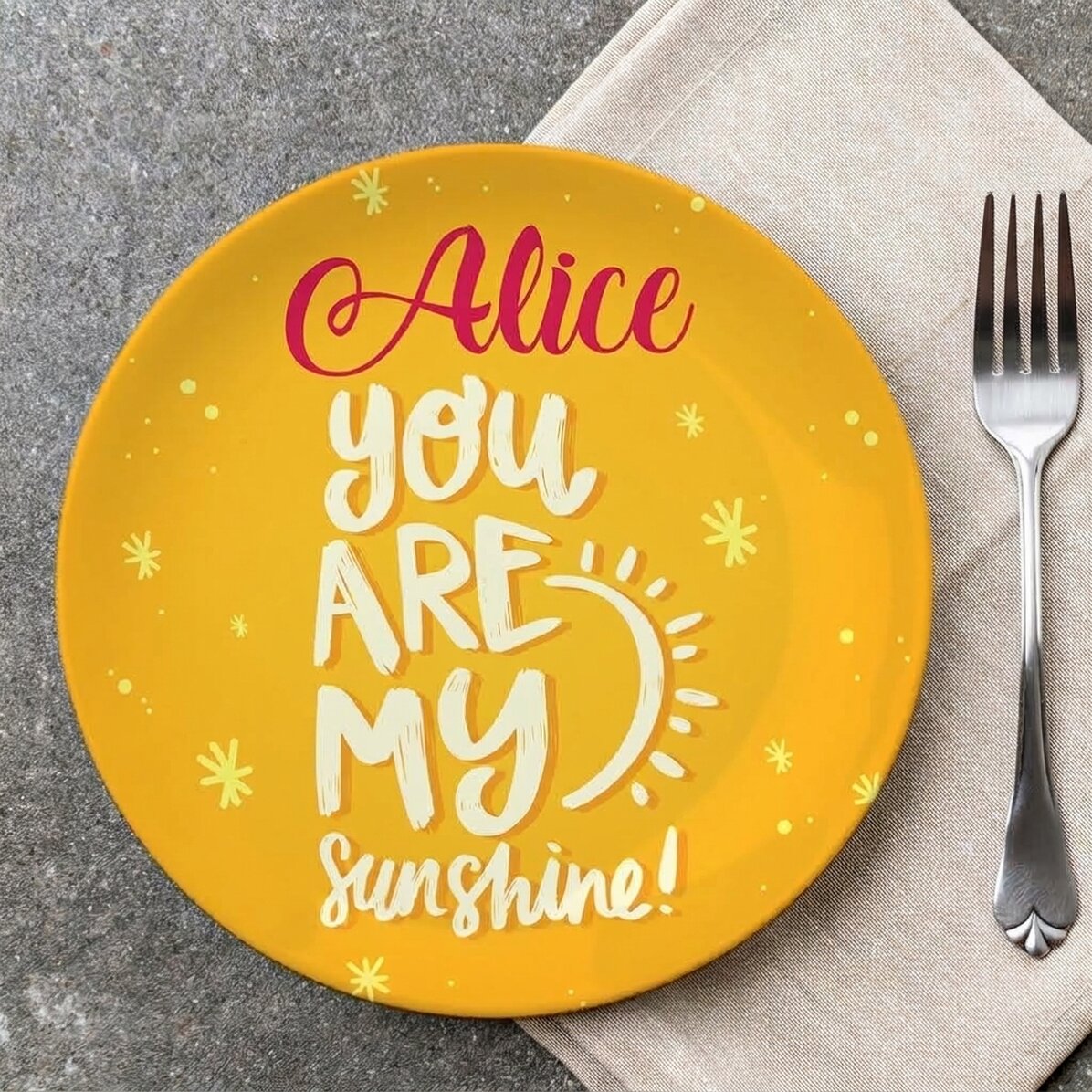 Gepersonaliseerd bord met tekst - You are my sunshine