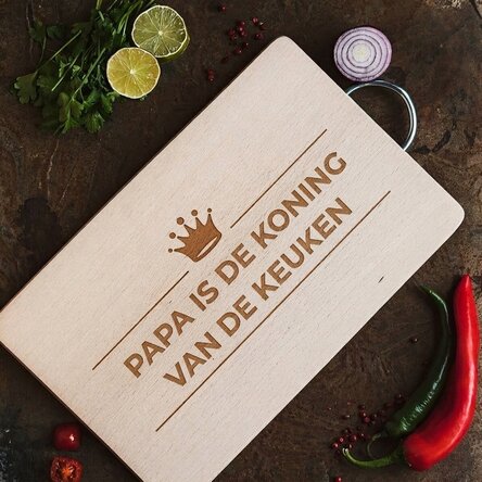 Op maat gemaakte snijplank - The King Of The Kitchen