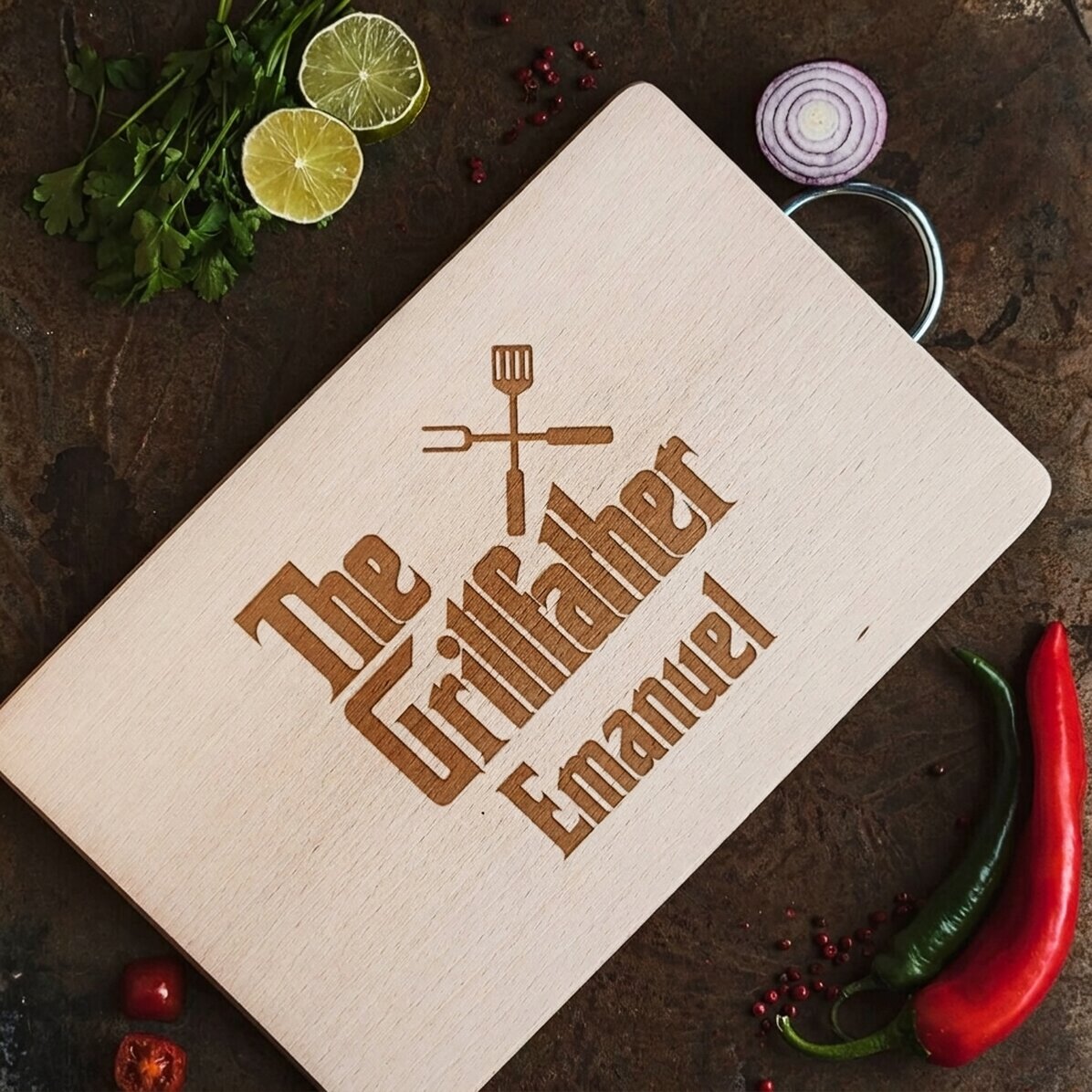 Customised chopping board - The Grillfather