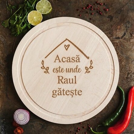 Customised round chopping board - Home
