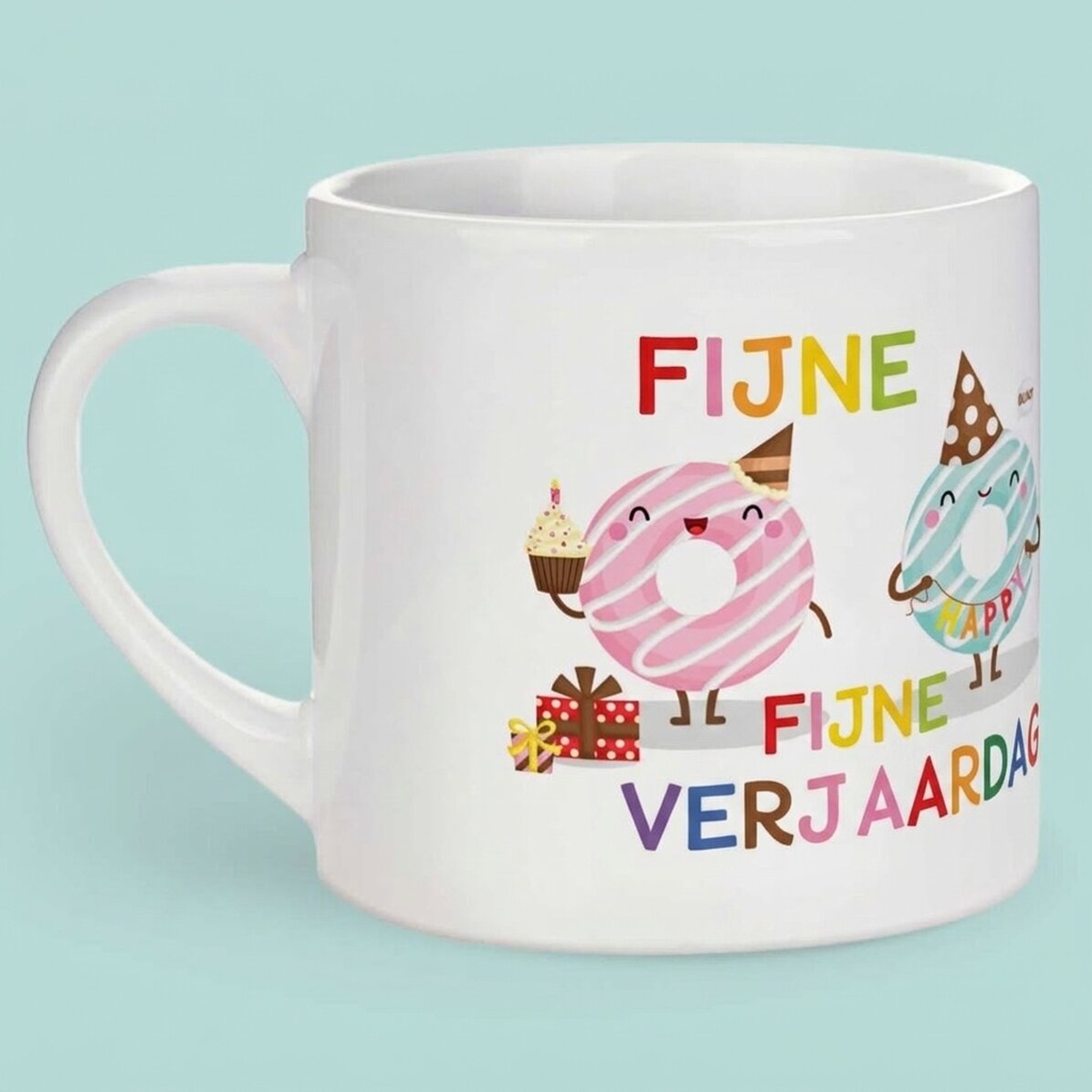 Gepersonaliseerde drinkbeker voor kinderen met tekst - Donuts
