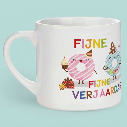 Gepersonaliseerde drinkbeker voor kinderen met tekst - Donuts