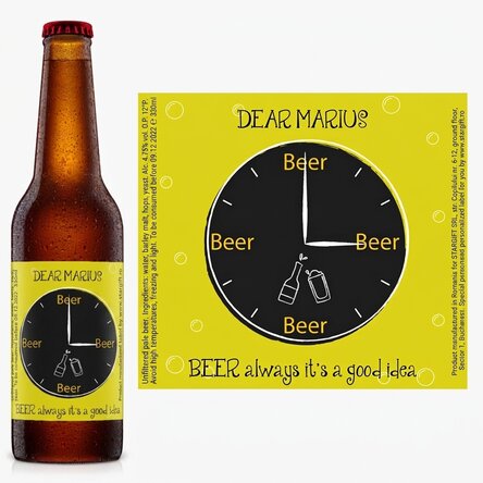 Bier met gepersonaliseerde tekst - Bier is altijd een goed idee