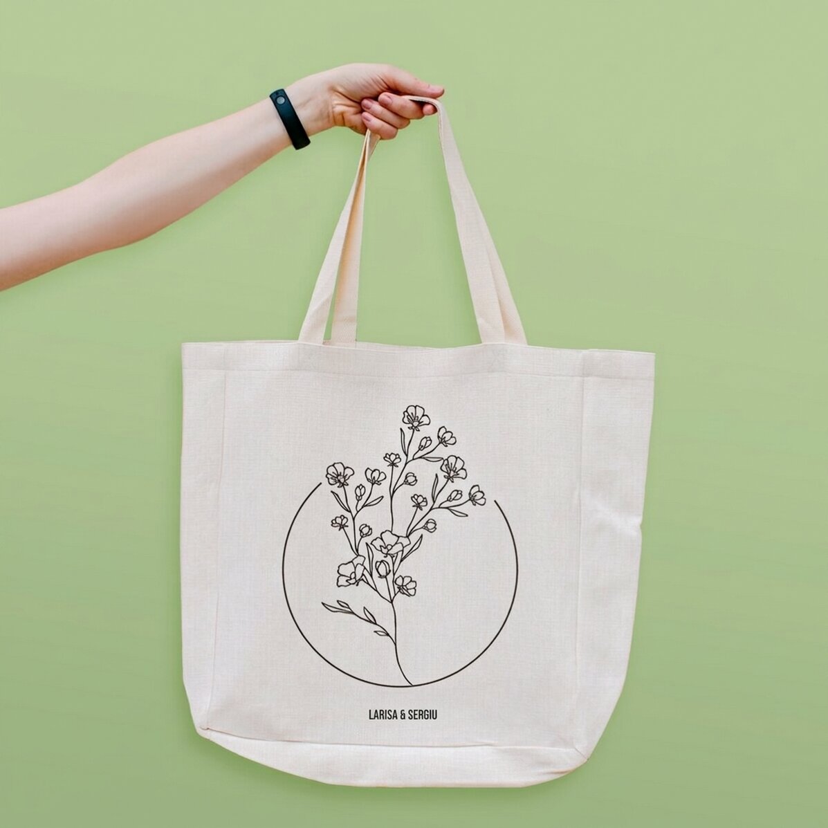 Strandtas met gepersonaliseerde tekst - Model 