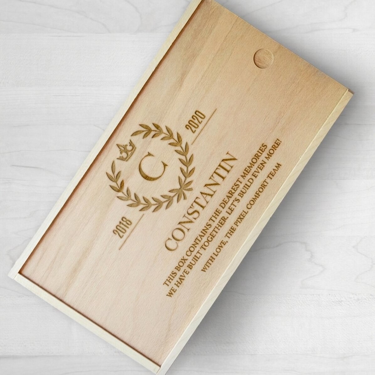 Gepersonaliseerde houten geschenkdoos - Lauri