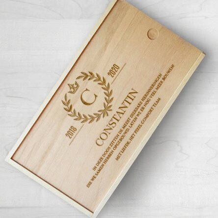 Gepersonaliseerde houten geschenkdoos - Lauri