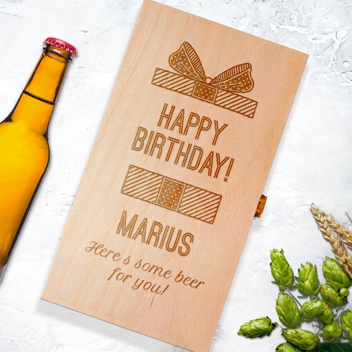 Gepersonaliseerde bierdoos voor drie flessen - Cadeau
