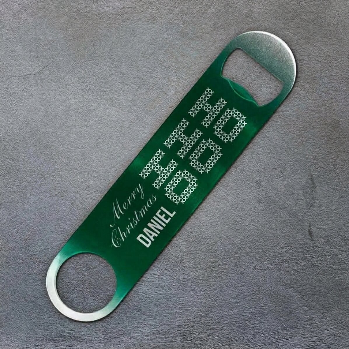 Gepersonaliseerde bieropener met tekst - Ho ho ho