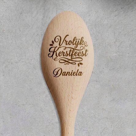 Gepersonaliseerde houten lepel - Merry Christmas to you