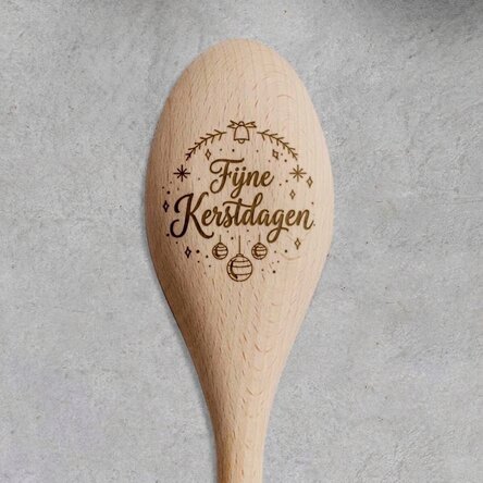 Gepersonaliseerde houten lepel - Wintervakantie