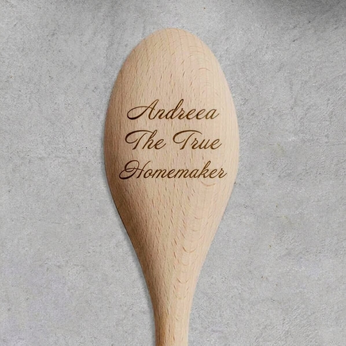 Personalised wooden spoon - The true housewife