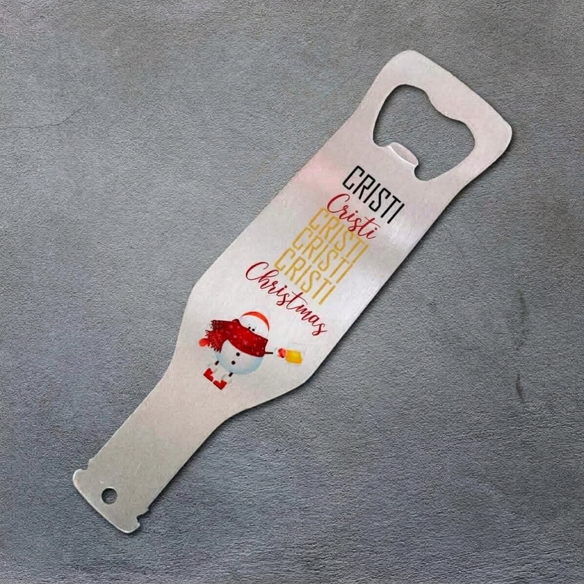Gepersonaliseerde bieropener - Have a merry, jolly, holly Christmas