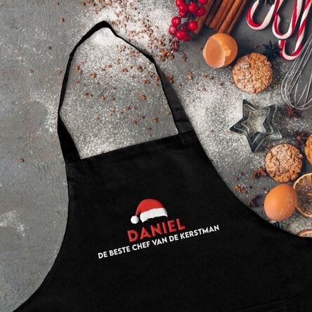 Gepersonaliseerd schort met tekst - Santa's Best Chef