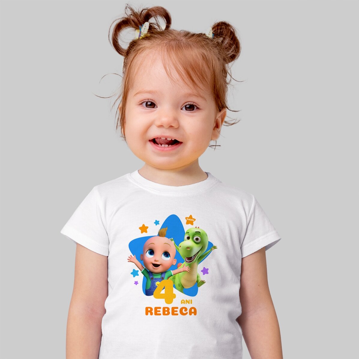 Personalised cotton T-shirt for children with name - Birthday with TraLaLa