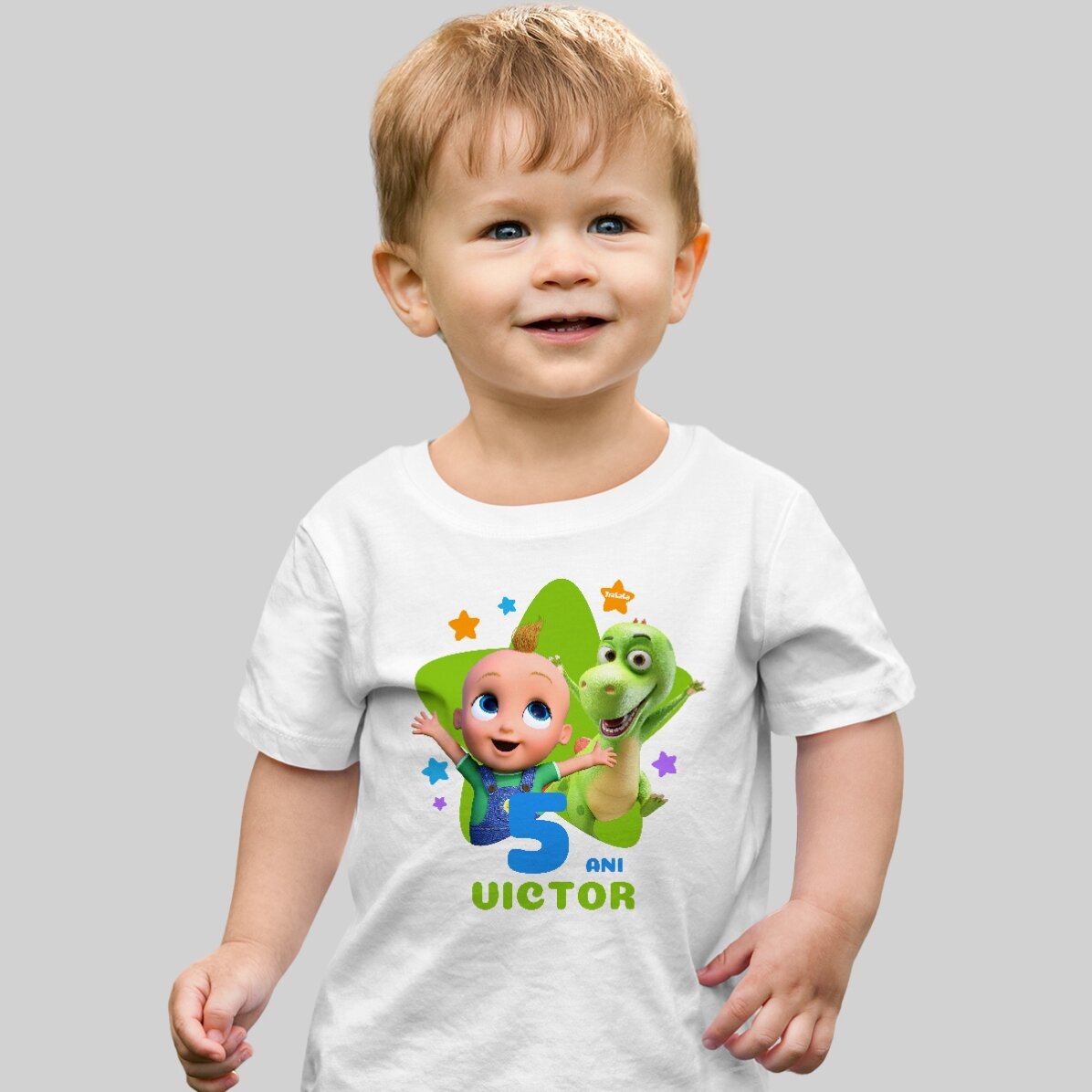 Personalised cotton T-shirt for children with name - Birthday with TraLaLa