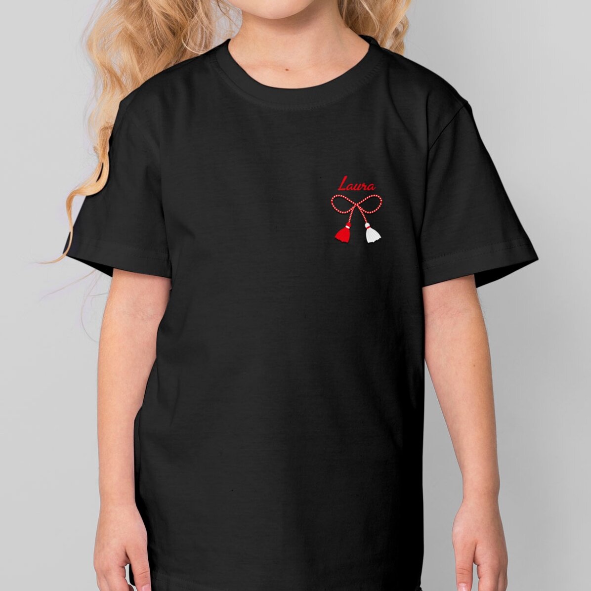 Katoenen T-shirt voor kinderen, gepersonaliseerd met tekst