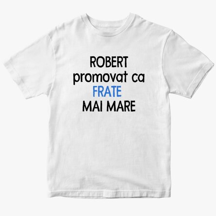 Katoenen T-shirt voor kinderen, gepersonaliseerd met tekst