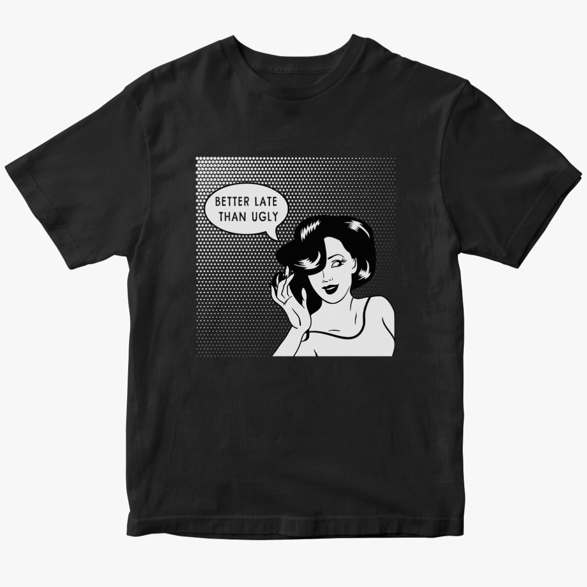 Gepersonaliseerd katoenen T-shirt - Better late than ugly