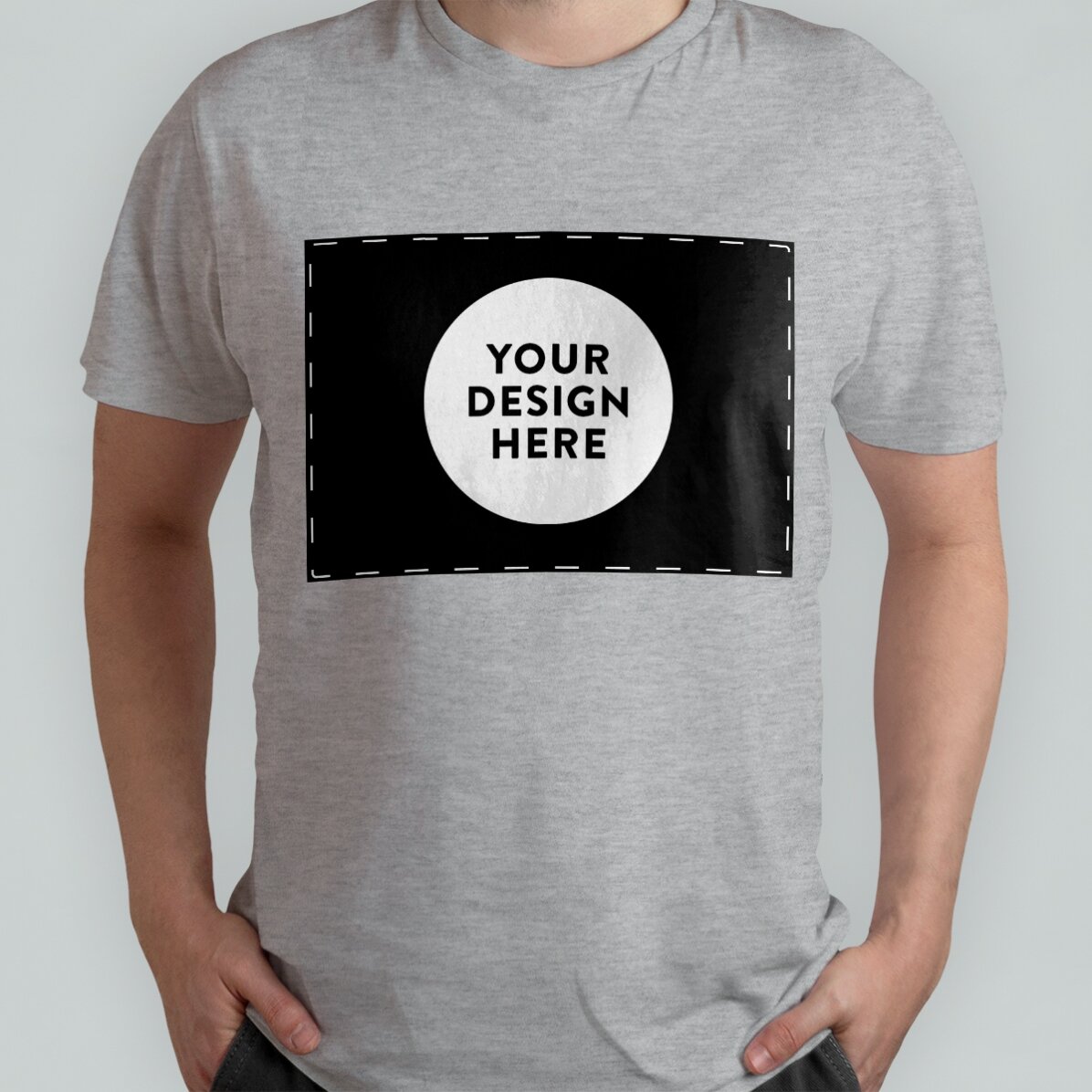 Katoenen T-shirt, gepersonaliseerd met jouw landschapsafbeelding