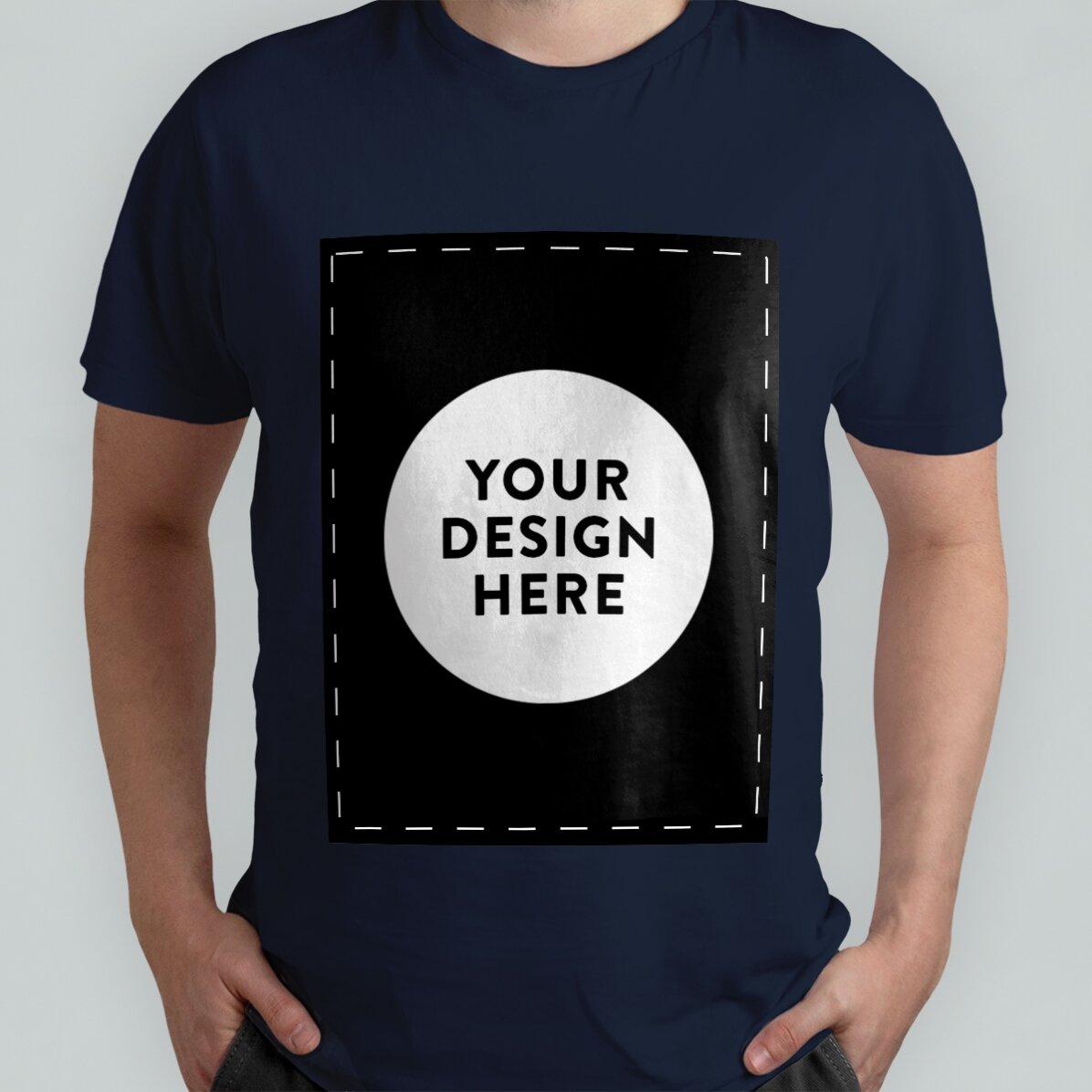 Katoenen T-shirt, gepersonaliseerd met jouw portretafbeelding
