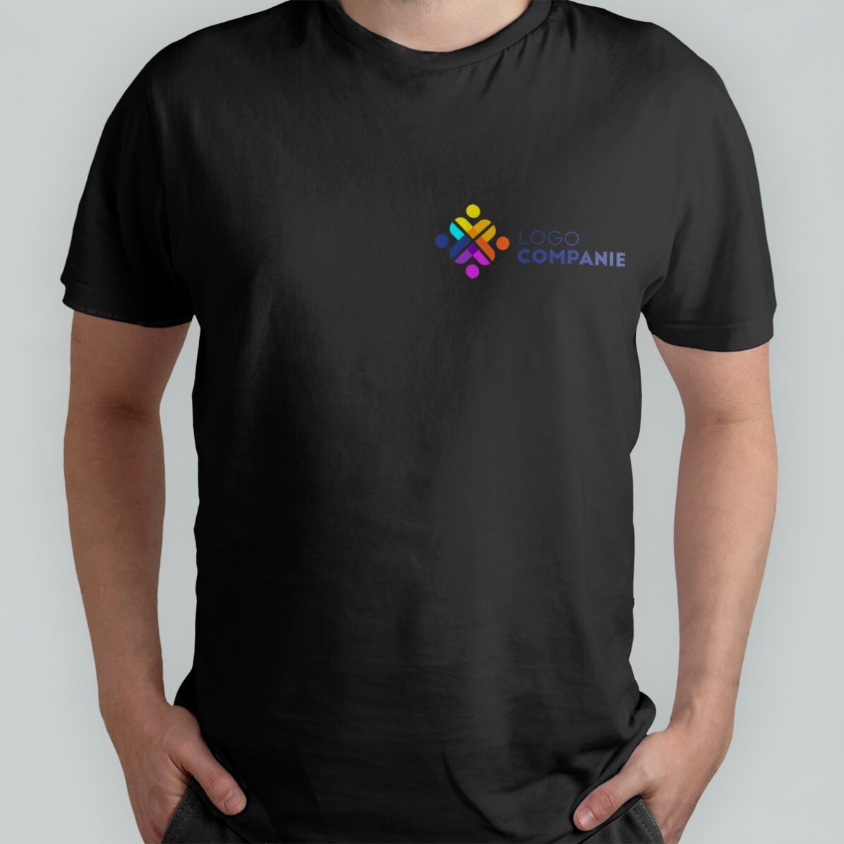 Katoenen T-shirt met logo aan de linkerkant