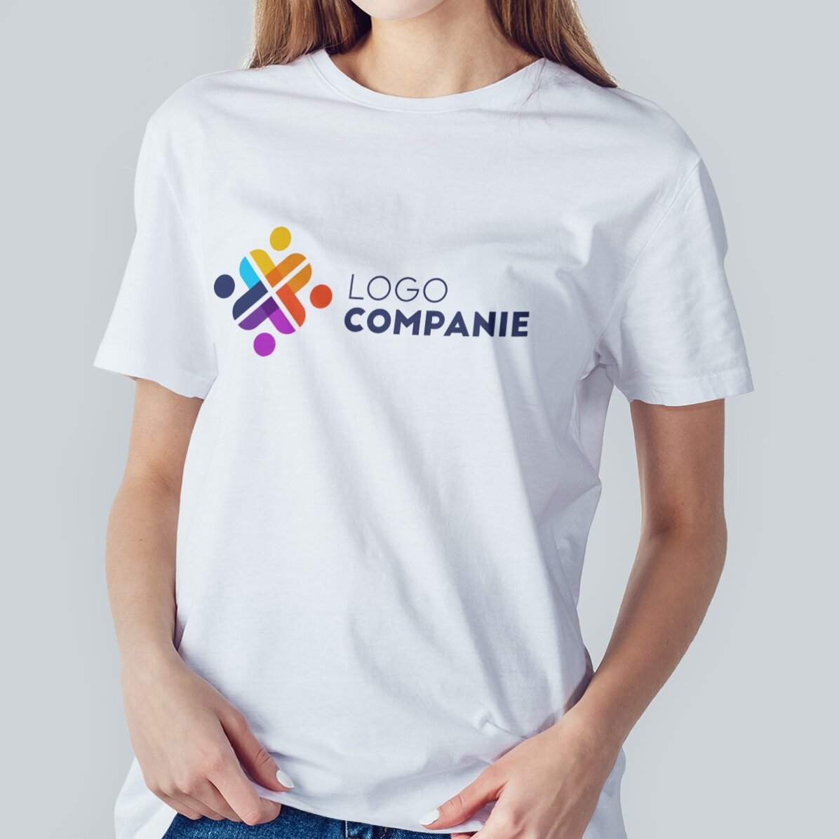 Gepersonaliseerd katoenen T-shirt met landscape-logo