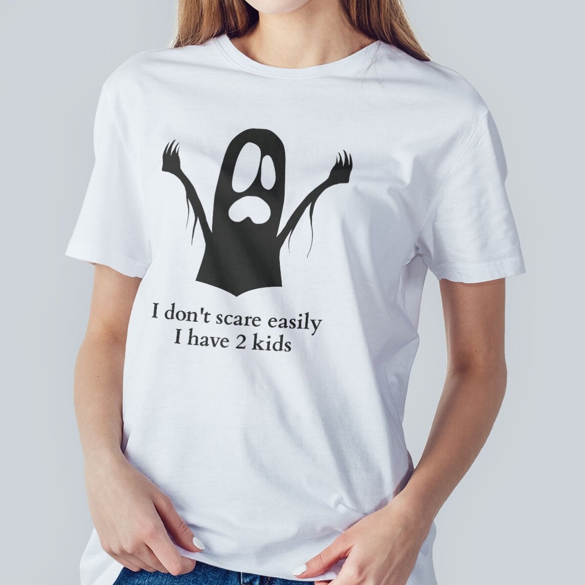 Gepersonaliseerd katoenen T-shirt met tekst - Ghost