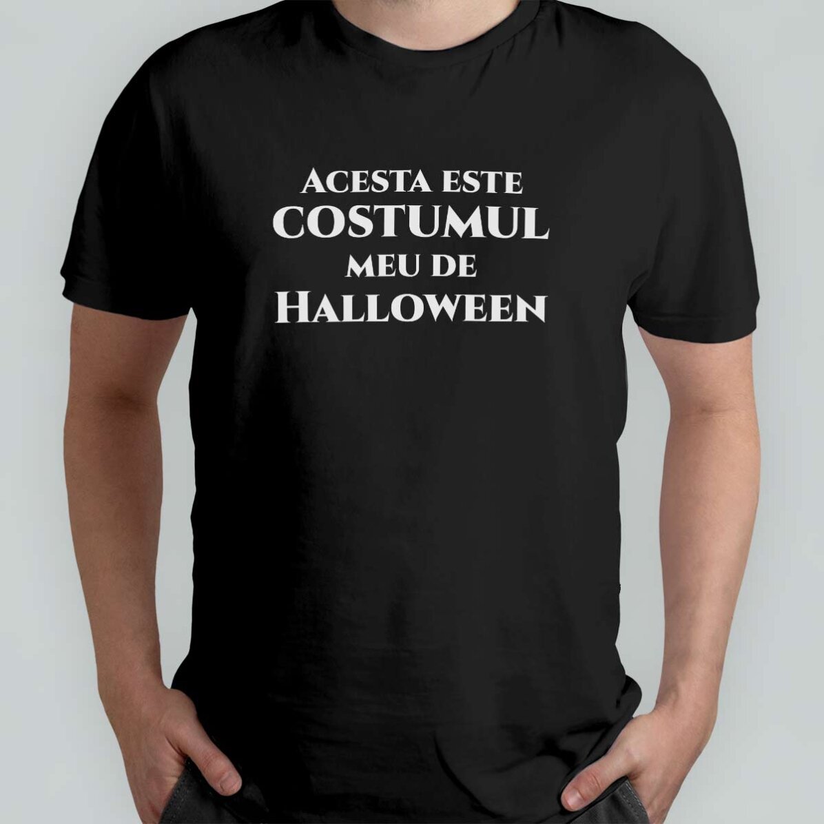 Custom cotton T-shirt with message - Halloween
