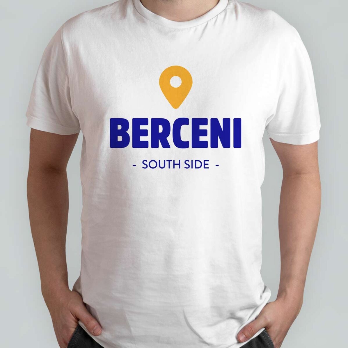 Katoenen T-shirt met de naam van jouw wijk erop