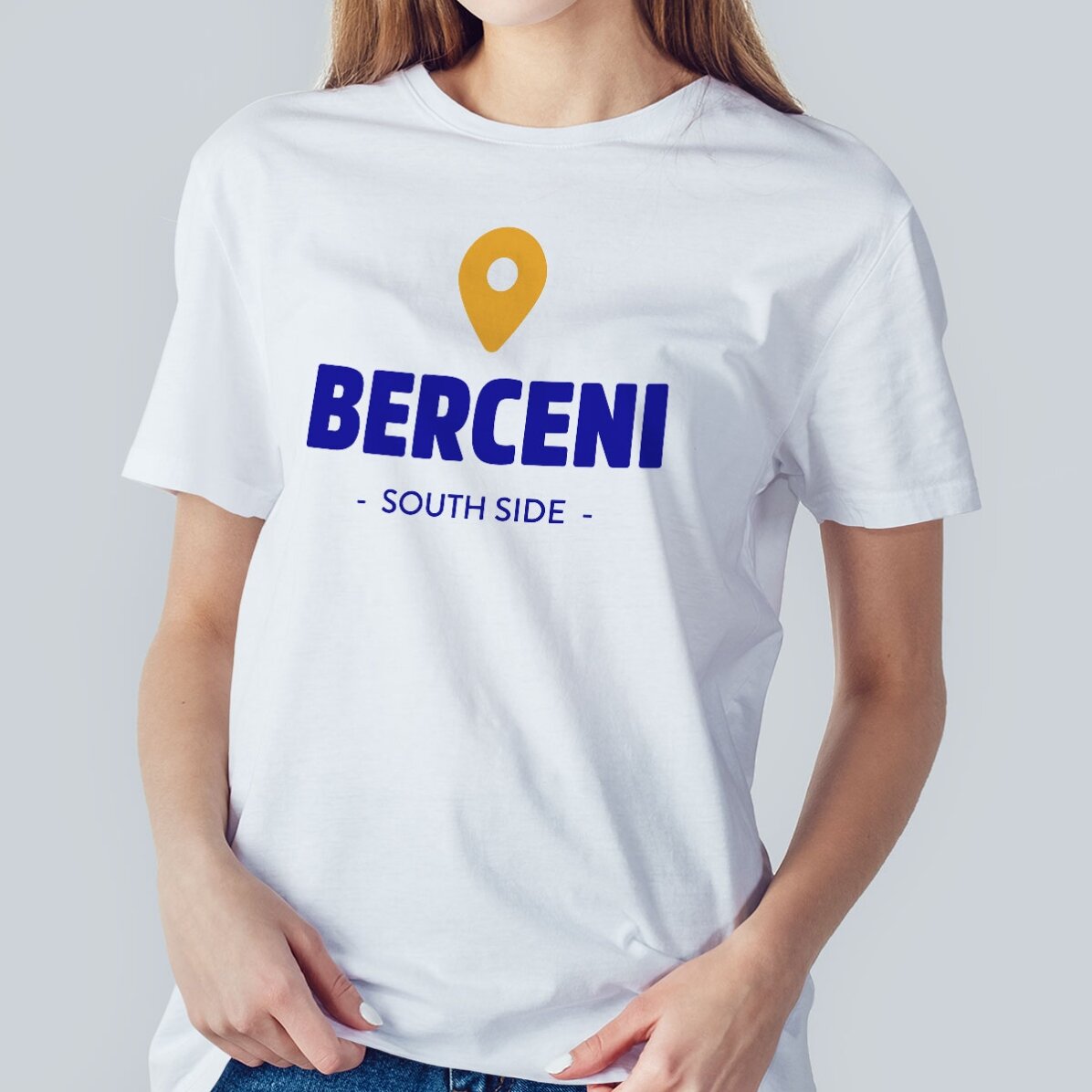 Katoenen T-shirt met de naam van jouw wijk erop