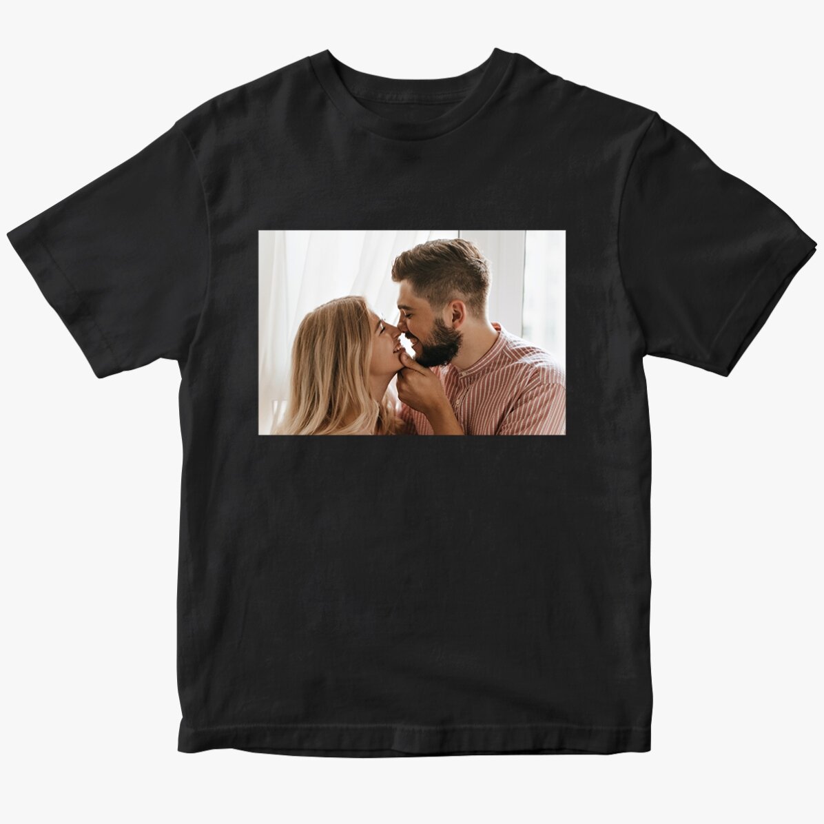 Katoenen T-shirt met een landschapsfoto erop