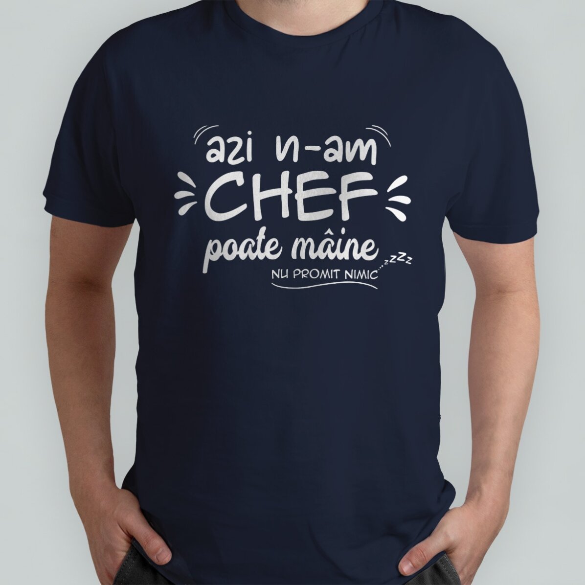 Katoenen T-shirt met gepersonaliseerde tekst - Vandaag heb ik er geen zin in