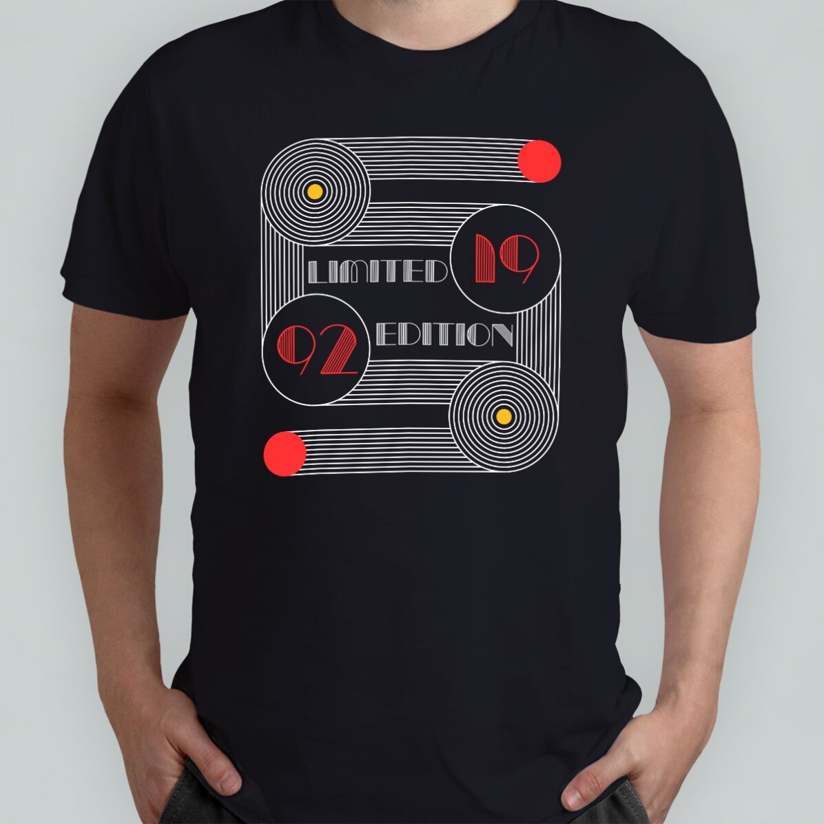Katoenen T-shirt met gepersonaliseerde tekst - Bauhaus Birthday