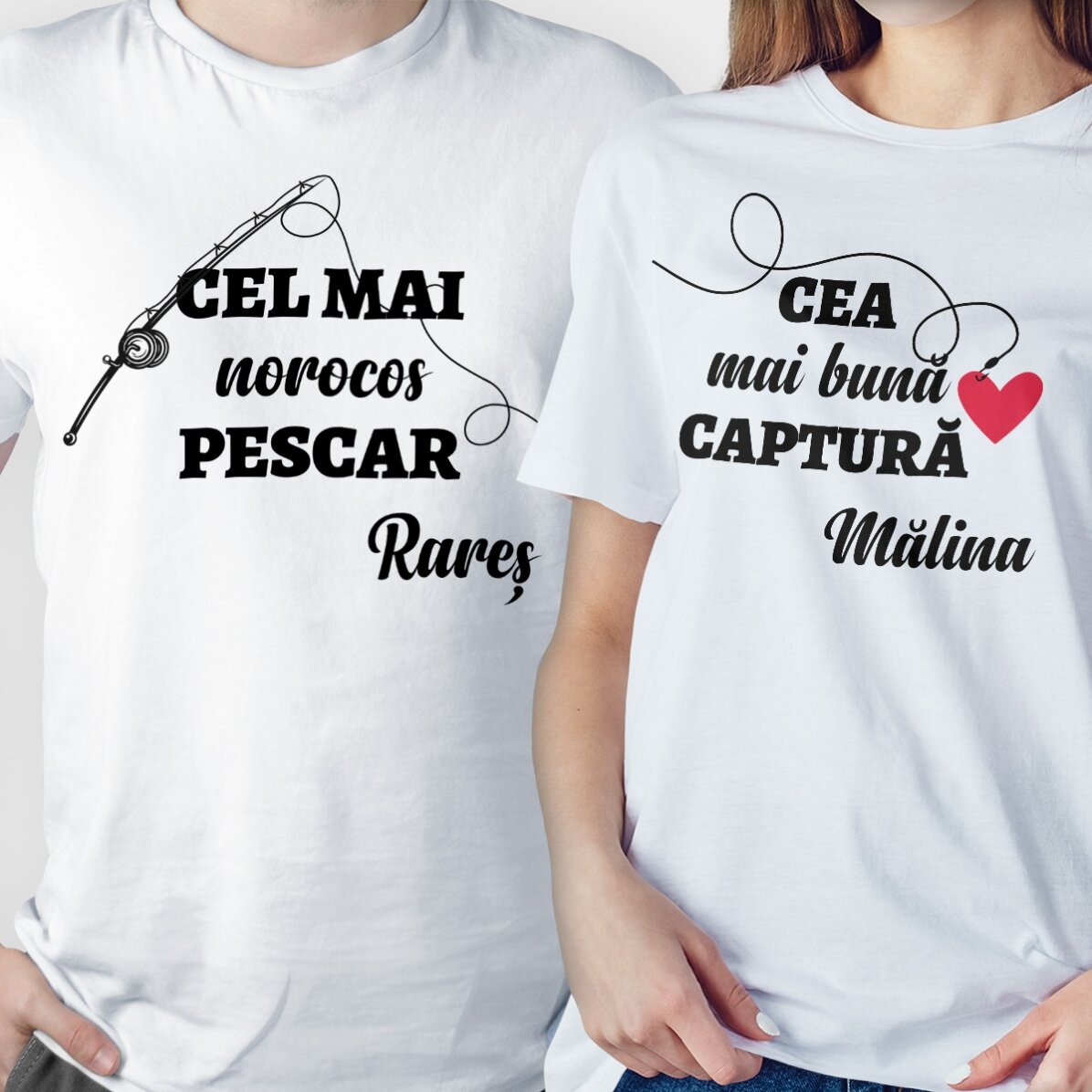Custom cotton T-shirt with text - Fisherman