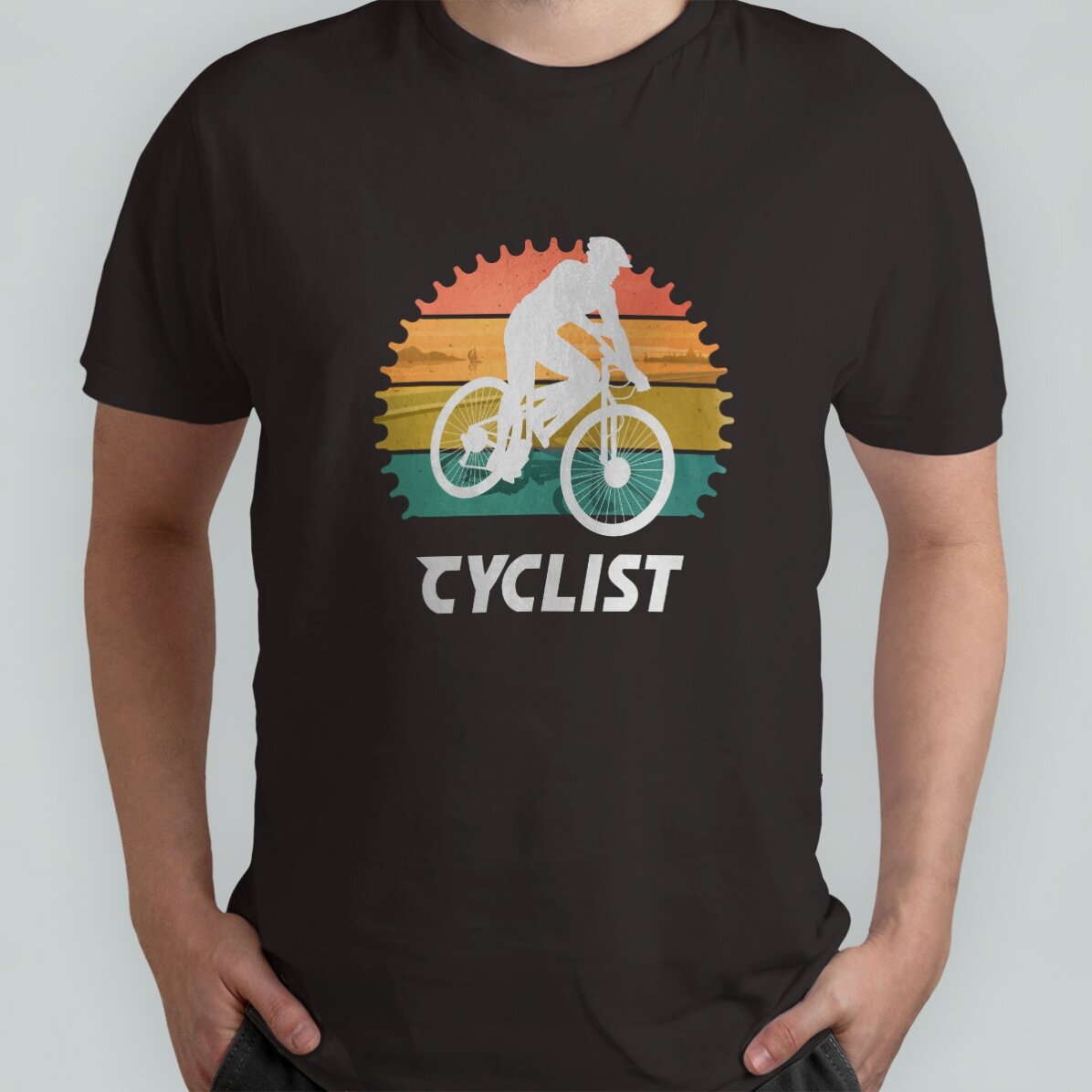 Katoenen T-shirt met gepersonaliseerde tekst - Fietser