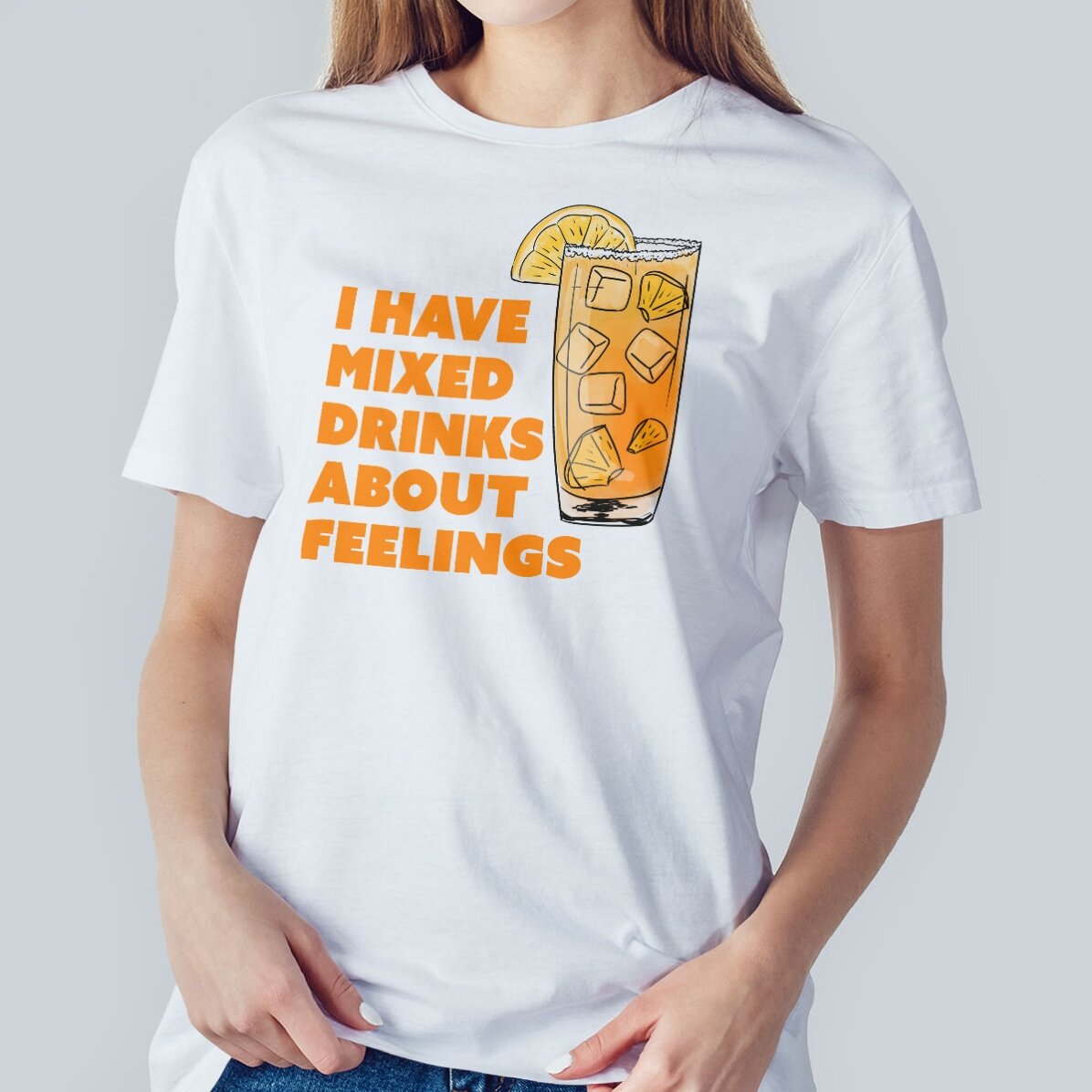 Katoenen T-shirt met gepersonaliseerde tekst - Drinking